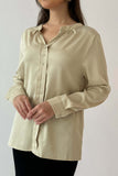 Beige patterned satin shirt 