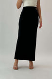 Black long straight skirt 