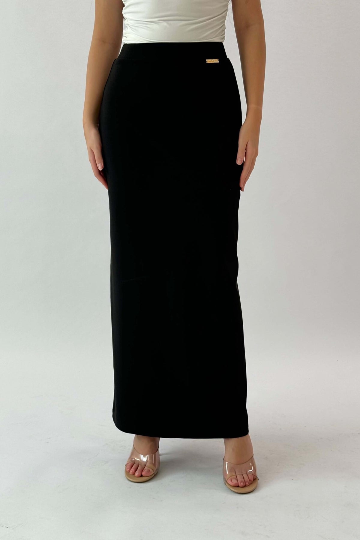 Black long pencil skirt 