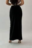 Black long pencil skirt 