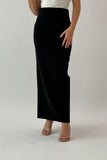 Black long pencil skirt 