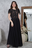 Pleated chiffon long dress 