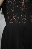 Pleated chiffon long dress 