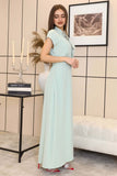 Elegant maxi dress with belt 