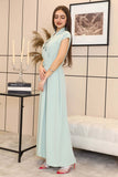 Elegant maxi dress with belt 