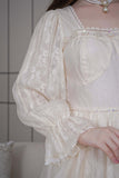 Organza dress lined with lace 