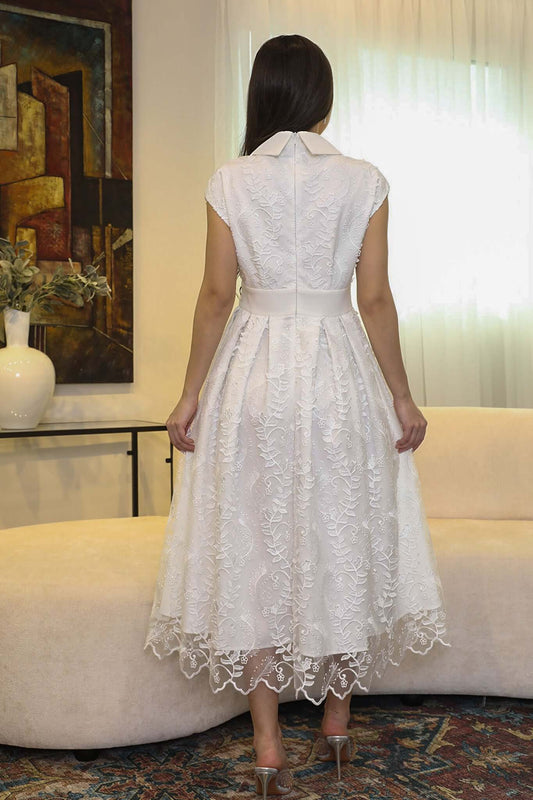 Classic lace midi dress 