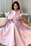 Pink Off Shoulder Midi Dress 