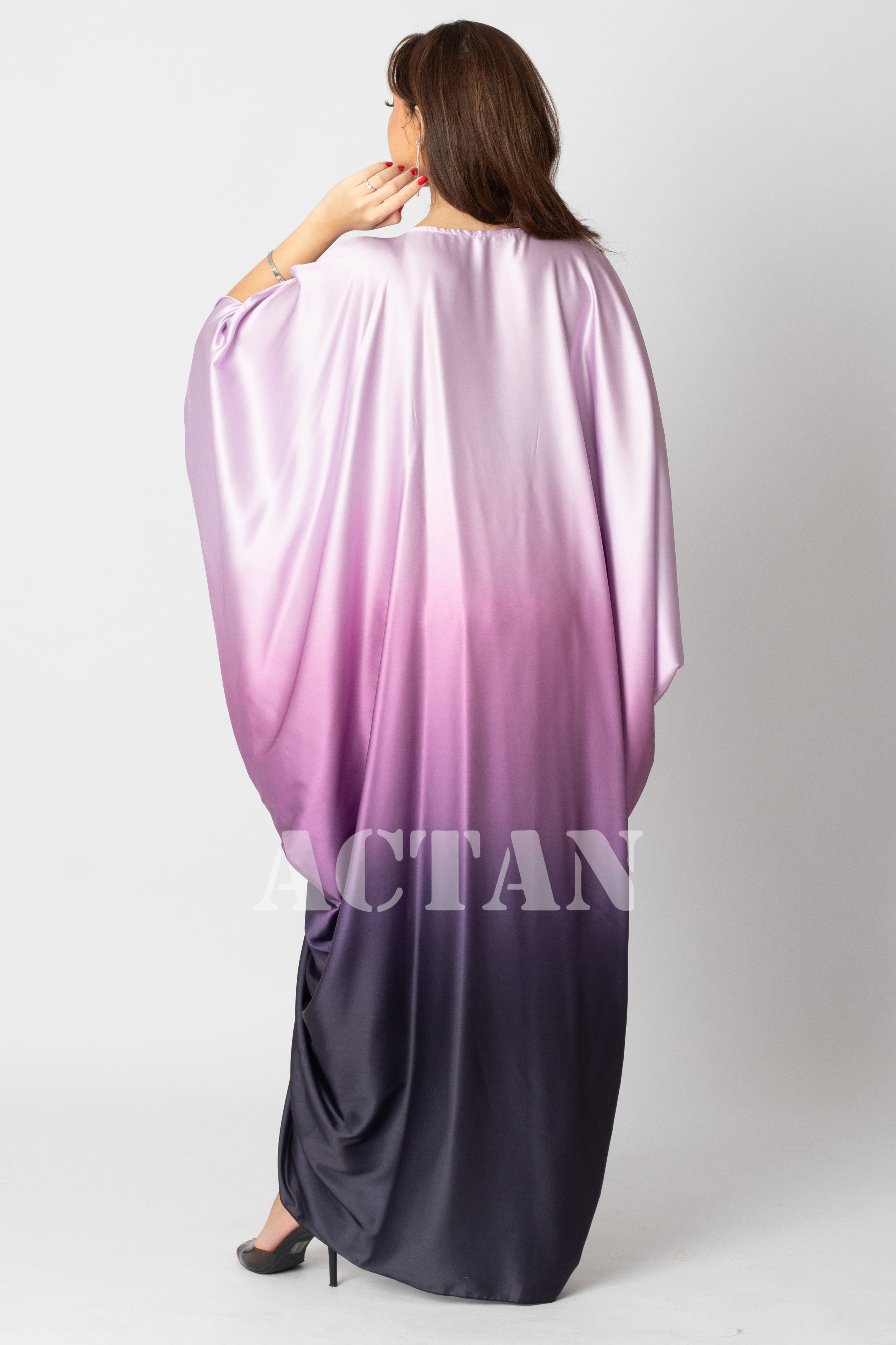 Butterfly Design Satin Kaftan 