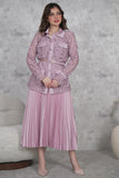 Belted skirt and blouse set