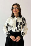 Polka Dot Turn-down Collar Shirt 