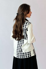 Polka Dot Turn-down Collar Shirt 
