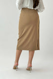 Beige Bazarir Lulu midi skirt 