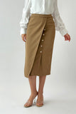 Beige Bazarir Lulu midi skirt 