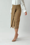 Beige Bazarir Lulu midi skirt 