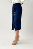 Bazarir Lulu midi skirt, navy blue 