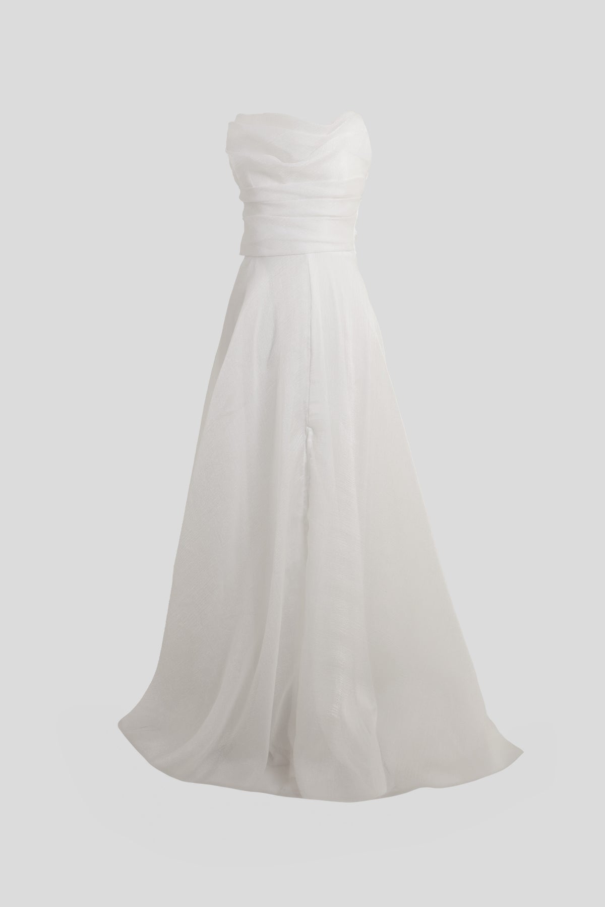Long white top evening dress 