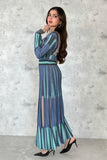 Stretch pleated maxi dress 