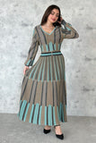 Stretch pleated maxi dress 