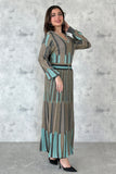 Stretch pleated maxi dress 