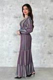 Stretch pleated maxi dress 