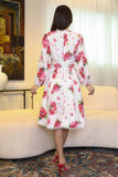 Short dress with floral pattern 