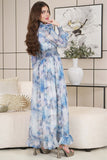 Elegant classic maxi dress with buttons 