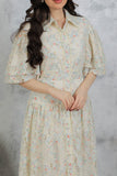 Elegant maxi dress with floral print 