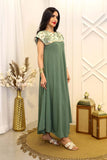 Maxi robe embroidered with elegant threads 