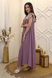 Maxi robe embroidered with elegant threads 