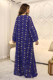 A long, wide galabiya embroidered with sequins 