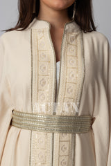 Embroidered two-piece jalabiya 