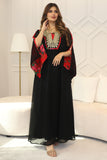 Wide maxi robe with long sleeves 