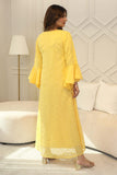 Maxi robe with ruffle sleeves 