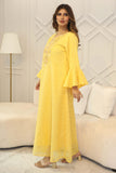 Maxi robe with ruffle sleeves 