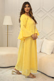 Maxi robe with ruffle sleeves 