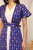 Two-piece maxi galabiya with drawstring 