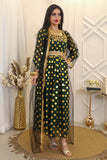 Dotted maxi galabiya with bisht and veil for Foundation Day 