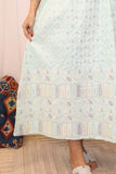 Embroidered midi galabiya with drawstring 