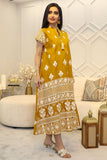 Embroidered midi jalabiya with sleeves decorated with pearls 