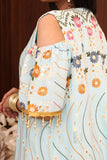 Jalabiya with open sleeves embroidered with flowers 