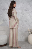 Belted blouse and pants set 