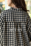 Plaid pants and blouse set 