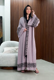 Wide crepe abaya with patterns 