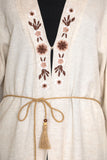 Abaya embroidered with a pattern on the back 