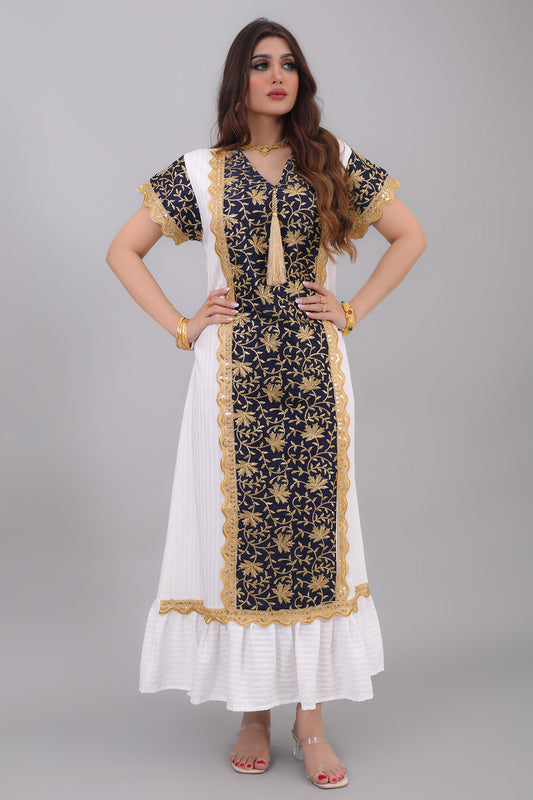 Jalabiya embroidered with gold details 