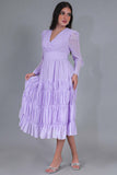 Chiffon georgette dress with ruffled layers 