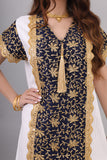 Jalabiya embroidered with gold details 