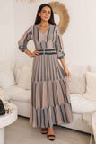 Stretch pleated maxi dress 