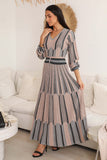 Stretch pleated maxi dress 